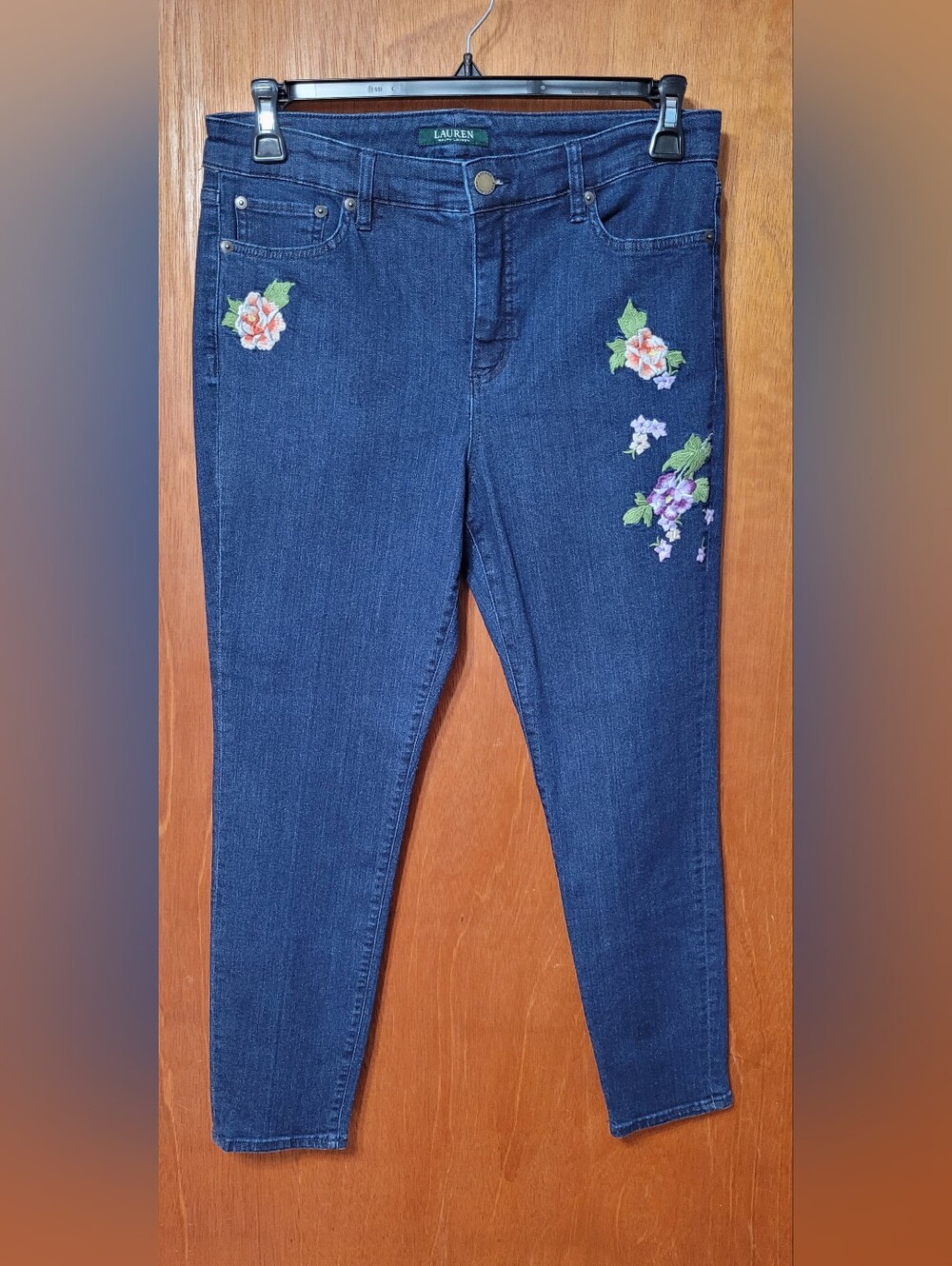 Lauren Ralph Lauren Embroidered Jeans Size 12 (1760)